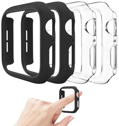 Mugust 4 Paquets Coques compatibles avec Apple Watch 38mm [Pas de Protecteur D'écran] Series 3 2 1, Coque de Protection Rigide en Polycarbonate Compatible avec iWatch 38mm (Pack B)