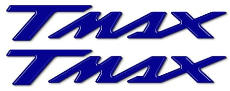 labelbike - Scritte resinate tmax blu ergal - Metallizzate - Adesivi in Resina Gel 3D per scooter compatibili con Yamaha T-Max 500-530-560 2001-2021