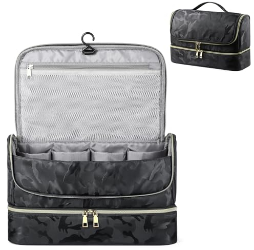 Reise Tragekoffer für Dyson Haartrockner Shark Flexstyle Airwrap Bürste Haarzubehör Werkzeuge Aufbewahrungstasche, wasserdichte Organizer Tasche für Styler Haartrockner-Camo Schwarz