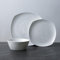 Stone Lain Willow Service de table carré 12 pièces en porcelaine anglaise Blanc