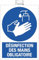 Exacompta - Réf. 67119E - 1 panneau adhésif DÉSINFECTION DES MAINS OBLIGATOIRE - Lavage des mains obligatoire - En PVC traité anti-dérapant - Dimensions 23 x 33 cm - Coloris bleu