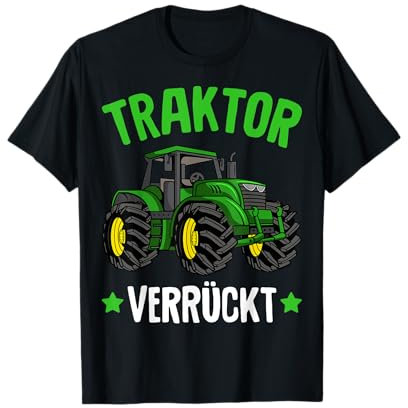 Traktor Verrückt Trecker Kinder Jungs Jungen T-Shirt