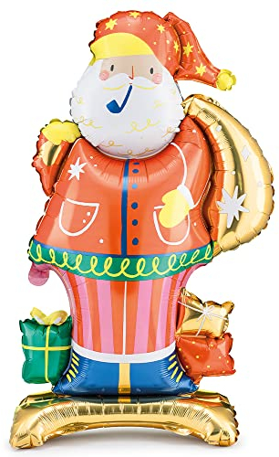 Stehender Folienballon Weihnachtsmann 50x85cm Weihnachten