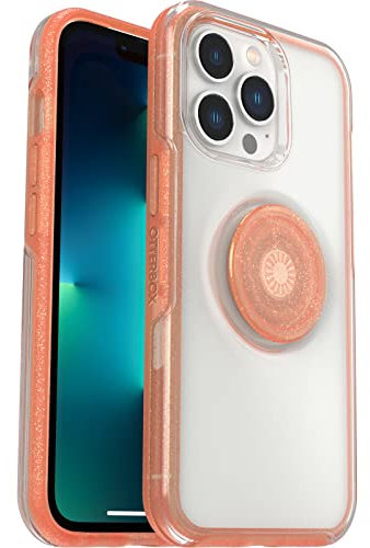 OtterBox + Pop Symmetry Clear Series Case for iPhone 13 Pro (Only) - Non-Retail Packaging - Melondramatic (Clear/Orange)