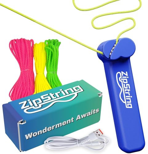 ZipString - String Rope Launcher - Outdoor Toy Viral Age 8+, Fidget Toy - for Kids and Adults - Cool Toys - Rope - Bodacious Blue Zip String Toy