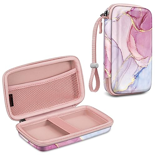 FINTIE Tasche für Kodak Fotodrucker, Kodak Mini 2 Retro/Step/Mini 2 HD/Smile/Printomatic, Hartschalen Tragetasche mit Innentasche, Glorreicher Marmor