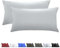 aboveBED Kissenbezug 40 x 80 (2er-Set), Hellgrau, Kopfkissenbezug 40x80 cm aus 100% Mikrofaser, Kissenbezug mit Reißverschluss, Weich und Atmungsaktiv, Waschbare