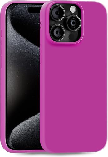 MyGadget Hülle kompatibel mit iPhone 15 Pro Max - robuste Silikon Schutzhülle TPU Case Slim Silikonhülle Back Cover Ultra Kratzfest Handyhülle matt Pink