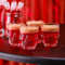 Ginger Ray Juego de 4 vasos de chupito para fiesta de calavera de Halloween