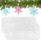 2pcs Weihnachts-Schneeflocken-Silikonformen, holografische Epoxidharz-Formen, Weihnachtsbaum-Ornament-Formen für DIY-Handwerk,Schlüsselanhänger,Schmuck