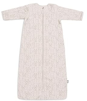 Jollein Schlafsack Baby - Fox, Nougat - 90 cm - Baumwolle - 2.0 bis 3.0 Tog - Abnehmbare Ärmel - Baby Schlafsack - Fuchs Print, Beige