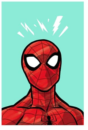 Komar Wandbild - Spider-Man Danger Ahead- Größe 50 x 70 cm - Ohne Rahmen - Poster, Kunstdruck, Kinderzimmer, Wanddekoration