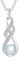 LOCIBLO June Birthstone Necklaces for Women 925 Sterling Silver Infinity Pendant White Gold Created Moonstone Necklace Jewellery for Her, 16+2