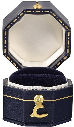 HOOTNEE -Vitrine aus Leder für Schmuck Vintage-Ringbox tragbarer -Organizer für die Freundin