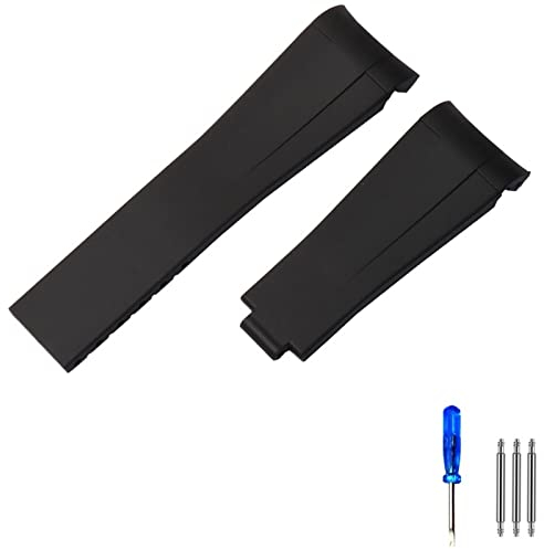 NEYENS Gummi Silikon Armband 20mm 21mm Für Rolex submariner daytona DEEPSEA Oysterflex rolex-Strap Uhren Band GMT armbanduhr, 20 mm, Achat