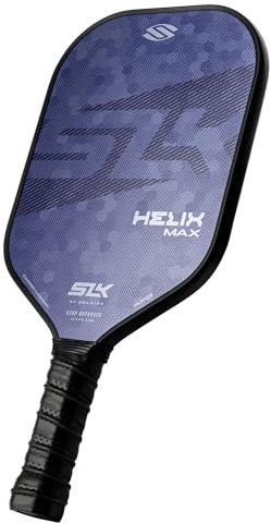 2024 SLK Helix Pro Pickleball-Paddel, Karbonfaser und Fiberglas, Hybrid-Gesicht, thermogeformter Kohlefaserkern, unübertroffene Kontrolle, Camouflage-Sechskantmuster