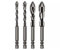 Foret excentrique à tête oblique de haute résistance, Forets pour Carrelage, Forets Professionnels en Carbure de Tungstène pour Carrelage, Brique, Verre, Porcelaine, Plastique, Bois, Ciment (4pcs)