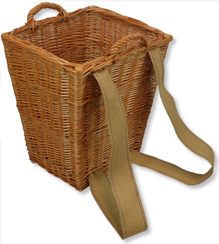 Kiepe 2 Großvarianten Tragekorb Huckelkorb Rückentragekorb Weide Weidenkiepe Geflochten Holzkorb (Kleiner)