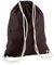 Veproli Baumwoll Turnbeutel Sportbeutel Zuziehbeutel Gymsack Sack Jute Schule Rucksack (Braun)