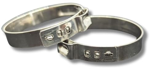 Lumonic I 50x 1-Ohr-Schelle 34,4-37,6mm I V2A Edelstahl I Einohrschelle I Schlauchschelle I für Druckluft, Rohrsysteme, Garten, KFZ