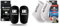 TAPEDESIGN® - Performance Shinguards 2.0 (Black Edition) & Unisex Allround Classic Socken, Weiß, Einheitsgröße EU
