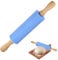 YALiya Matterello, Mattarello Silicone, Mattarello Silicone con Maniglia in Legno, Superficie Antiaderente, 31CM×4.2CM, per Cucina, Forno, Pizza, Pasticceria,Torta