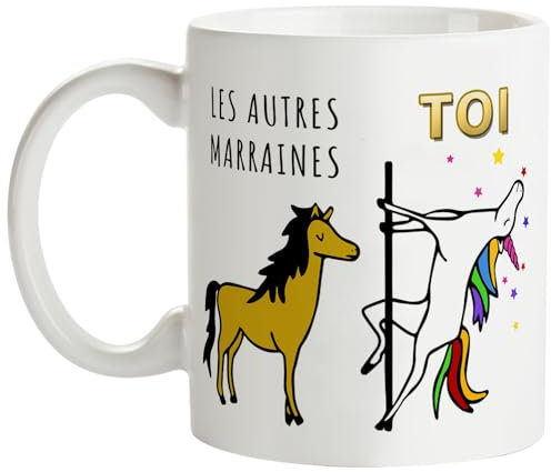 Cadeaux amusants pour marraine, mug de proposition de marraine, cadeau de baptême, cadeau de christening, mug de marraine, 11 oz