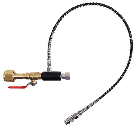 Lorrgasw CO2 Nachfüll-Fülladapter Konverter zum Anschluss An eine Sahnekartusche, W21.8-14 zu M11X1 Einfach zu Verwenden