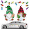 NAVESO Auto Magnete Weihnachten, Weihnachtliche Auto Magnete, 12stk Reflektierend Glühbirnen Magnet mit 6 Magnetdrähte und 2 Magnet Weihnachtswichtel, Weihnachtsmann Auto Kühlschrank Deko