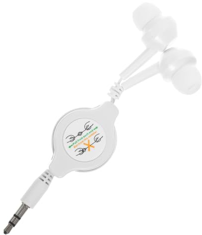 DOITOOL In-Ear-kopfhörer -kopfhörer Einziehbarer Ohrhörer Player Stereoanlagen Cd-Player Smart-geräte Weiß Ohrstöpsel