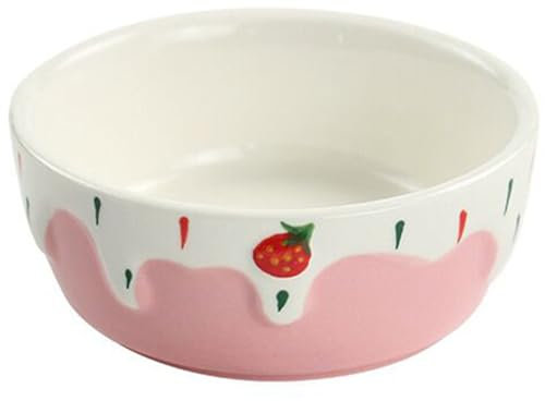 Csafyrt Guinea Pig Food Bowl, 3.5x1.4 Inch, Cartoon Pattern, Non-Slip, Ceramic, Hamster Food Bowl