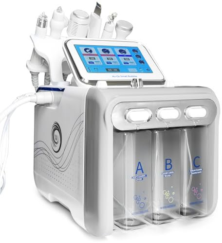 Memows Hydrafacial Machine Dispositivo Hydrafacial Profesional 6 en 1 Hidrógeno y Oxígeno Máquina de Belleza Hydrodermabrasion Máquina de Cuidado de la Piel Hydro La Dermoabrasión con Pantalla LED