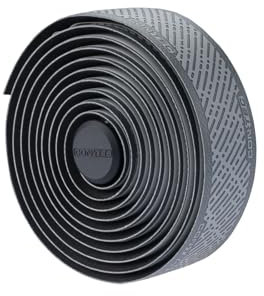 CONTEC Lenkerband SuperComfort.Grip, 2000x30x3 mm, aus Polyurethan und dämpfender Schaummatrix, mit Silikonstreifen auf der Rückseite, Klebeband und 2 Lenkerstopfen, Paar, grau