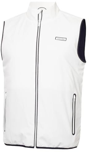 Calvin Klein Mens Trinity Lightweight Fleece Lined Gilet - White - L