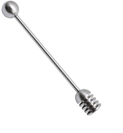 Honiglöffel aus Edelstahl 304 für die Küche, zum Dosieren und Mischen von Sirup (gerade)