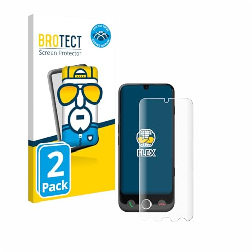 BROTECT Schutzfolie für Doro Aurora A30 | 2 Stück Transparenter Displayschutz Made in Germany Klare Full-Screen Folie Full-Cover 3D Curved Montage Kit