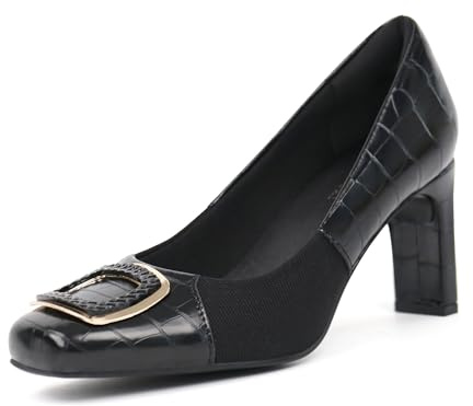 Ortho+Rest Women’s Orthopedic Dress Pumps – 3 Inch Orthotic Heels with Elastic Panels for Bunion Relief
