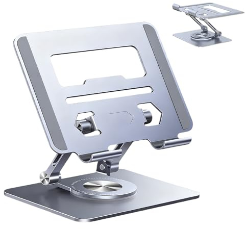 Raypontia Supporto Per Laptop Da Scrivania,Montaggio Pieghevole A Rotazione 360 Con Raffreddamento - Supporto Portatile Per Laptop E Computer Portatili,per Smartphone Notebook Tablet Casa Università