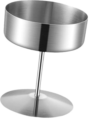Fenteer Dessertbecher aus Edelstahl, Dessertschale, stilvolle Trifle-Schale mit rundem, Eisbecher für Hochzeit, Party, Pub, Silber, 200 Ml
