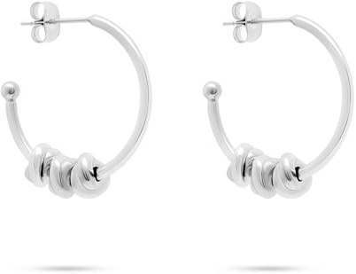 s.Oliver Ohrring - Elegante Creolen aus poliertem Edelstahl - silber - wasserfest & hautfreundlich