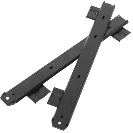 DOITOOL Rails Coulissants pour Plateau de Clavier 35 Mm Largeur X 350 Mm Longueur, Glissières de Tiroir à Roulement à Billes en Métal Noir, Montage Robuste pour Bureau et Espace de