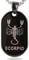 DonDon Unisex Necklace Stainless Steel 52 cm 20,5 with Zodiac Star Sign Scorpio Pendant Black in a Velvet Pouch