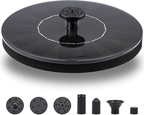 LAWOHO Solaire Pompe de Fontaine 1,5 W des Submersible kit Panneau Solaire Fontaine pour Bain d'oiseau, Petit Bassin, Jardin et pelouse