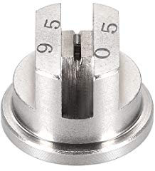 sourcing map Flat Fan Spray Tip, 95 Degree Stainless Steel Nozzle (1.4mm Orifice Diameter)