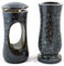 designgrab Petite lampe funéraire avec vase en granit Labrador Blue Pearl BP