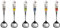 Egan Set di 6 Cucchiaini con Manici in ceramica Colorati Linea Le Casette, 15x2.3x1