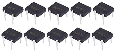 Rockyin DB107 Brückengleichrichter for Haushaltsgeräte industriellen elektronischen Schaltung 1A 1000V (10 Stück)