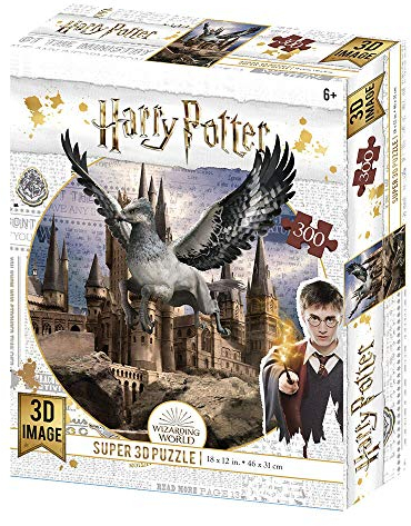 PRIME 3D Harry Potter – Buckbeak | 3D-Linsenraster-Puzzle | 46 cm x 31 cm – 300 Teile | Spiele und Puzzles | ab 6 Jahren