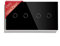 BSEED Interruptor de Luz Táctil Con Panel de Vidrio Para Pared - 2 Gang + 2 Gang Negro 157 mm