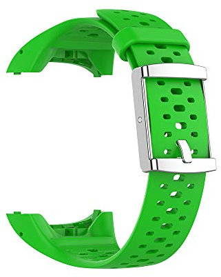 KINOEHOO Ersatzarmband kompatibel mit Polar M400 M430 Edelstahl Armband Weiche Silikon Uhrenarmbänder.(Grün)